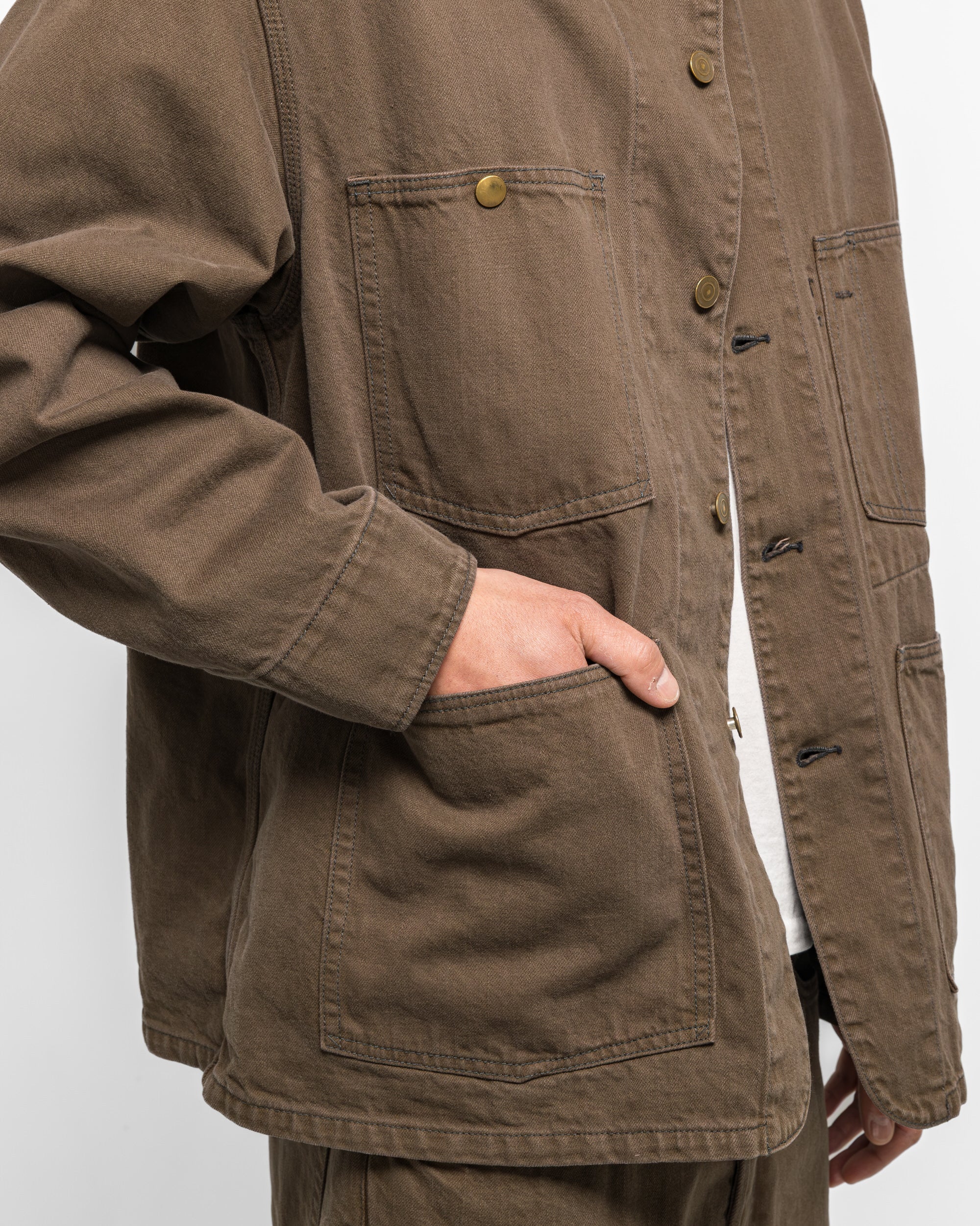 Chore Jacket Color Denim - Brown Wash - Image 5