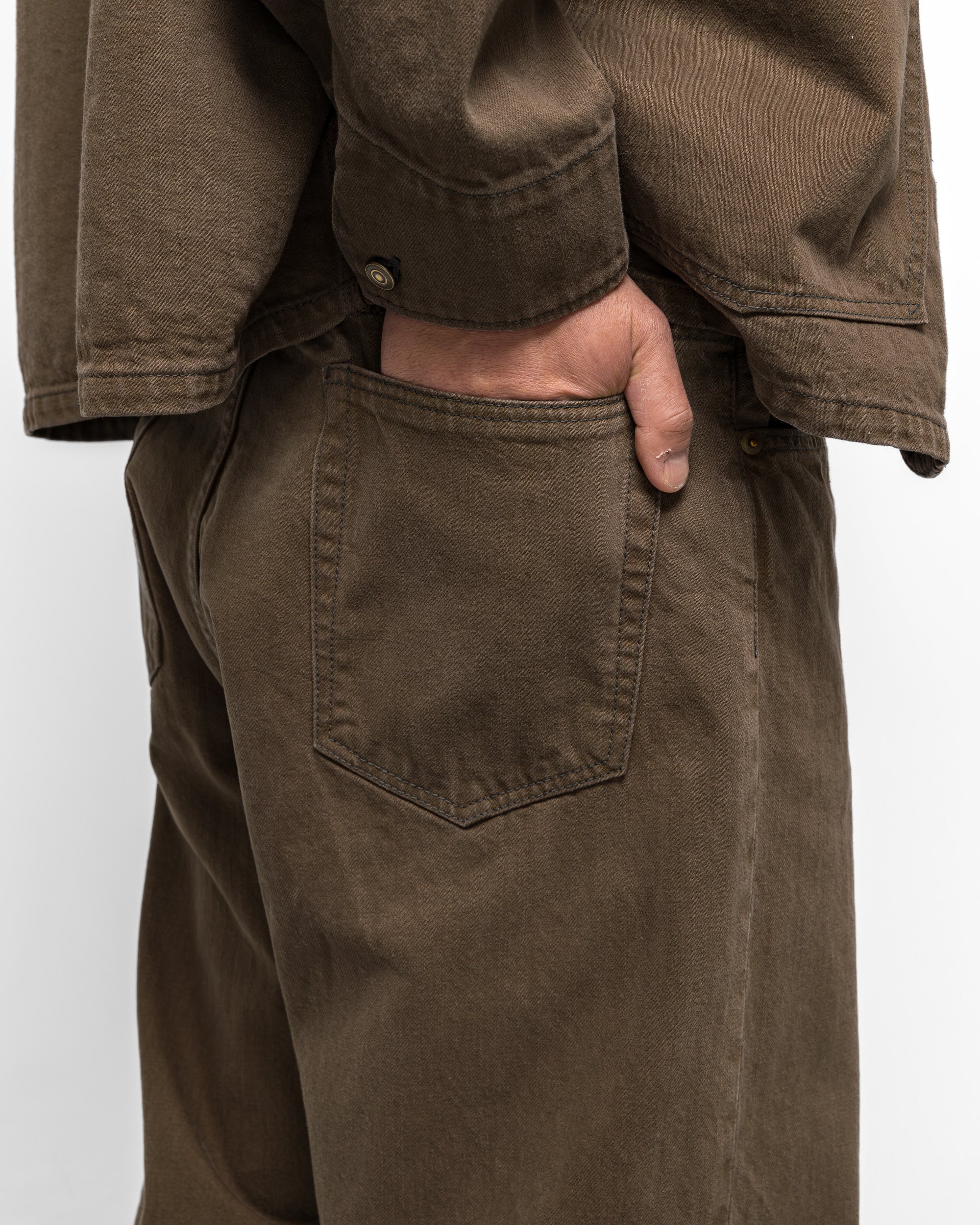 Time Travel Jean Wide Color Denim - Brown Wash - Image 5