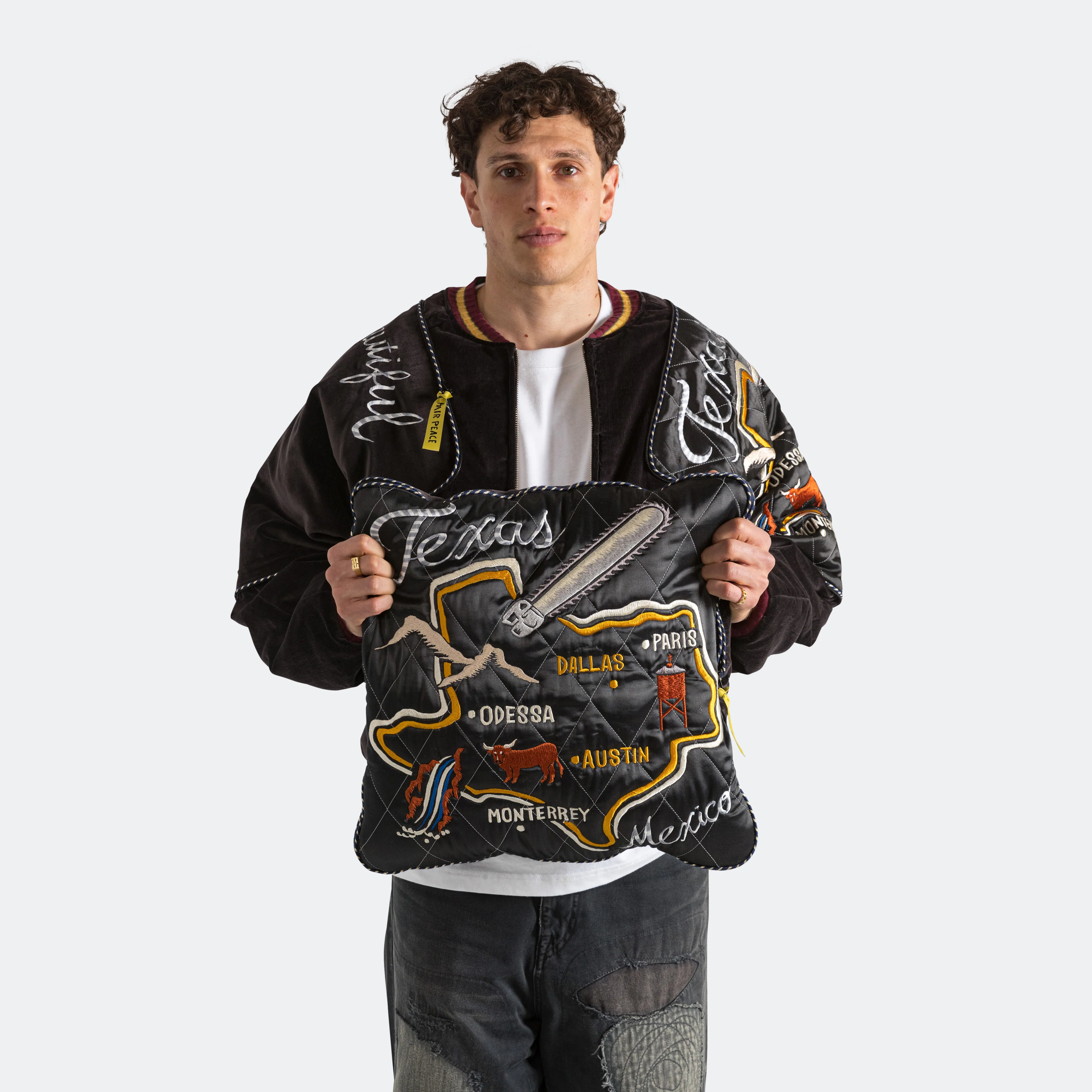 Velveteen SHAM BOMBER JKT (Beautiful Texas) - Black - Image 2