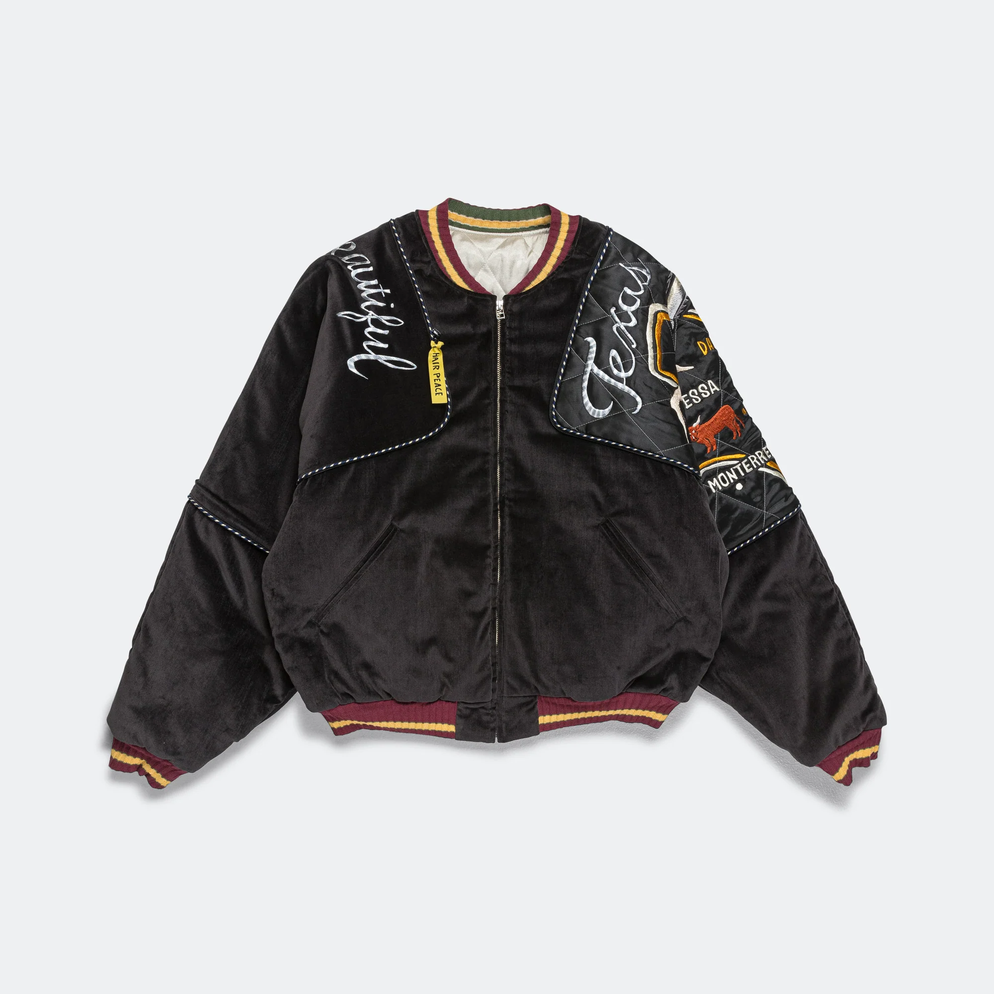 Velveteen SHAM BOMBER JKT (Beautiful Texas) - Black - Image 3