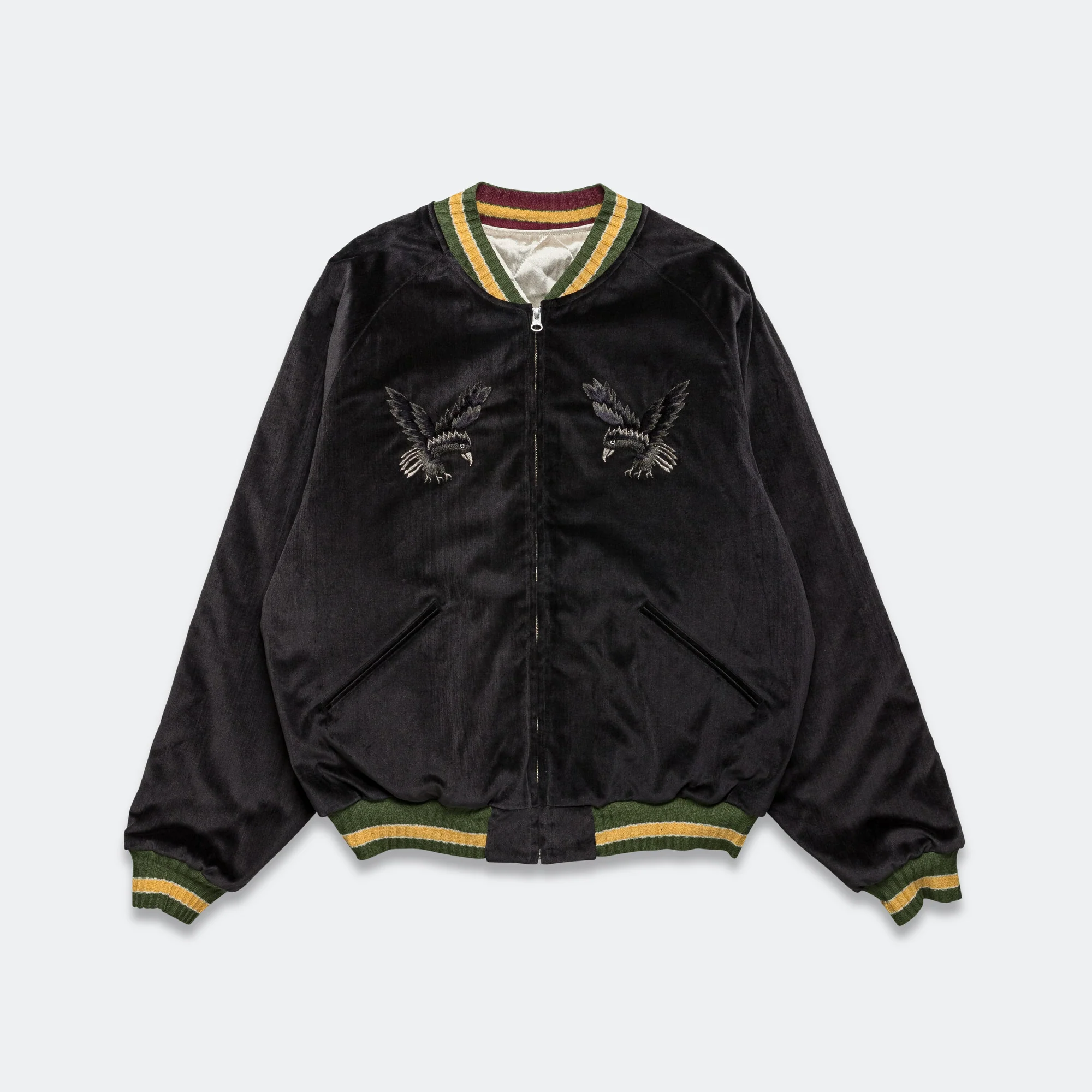 Velveteen Souvenir JKT Raven & Skull - Black