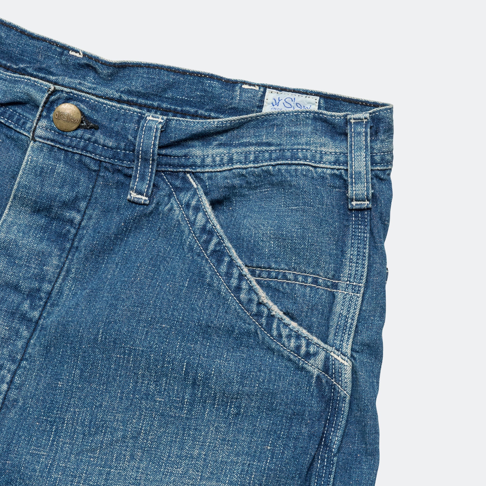 Wide Fit 40's Painter Shorts - Denim Used - Image 4