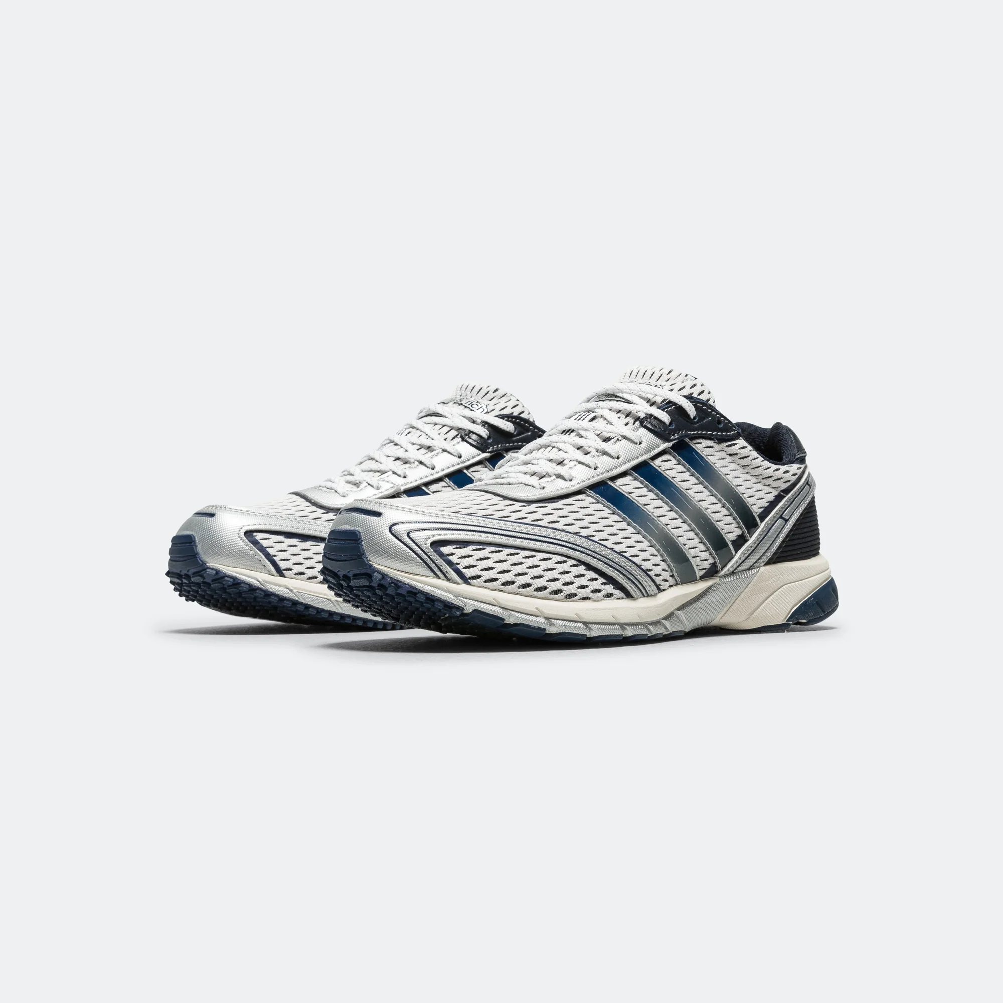 Womens Adizero Adios x Sporty & Rich - Footwear White/Collegiate Navy-Cloud White - Image 2