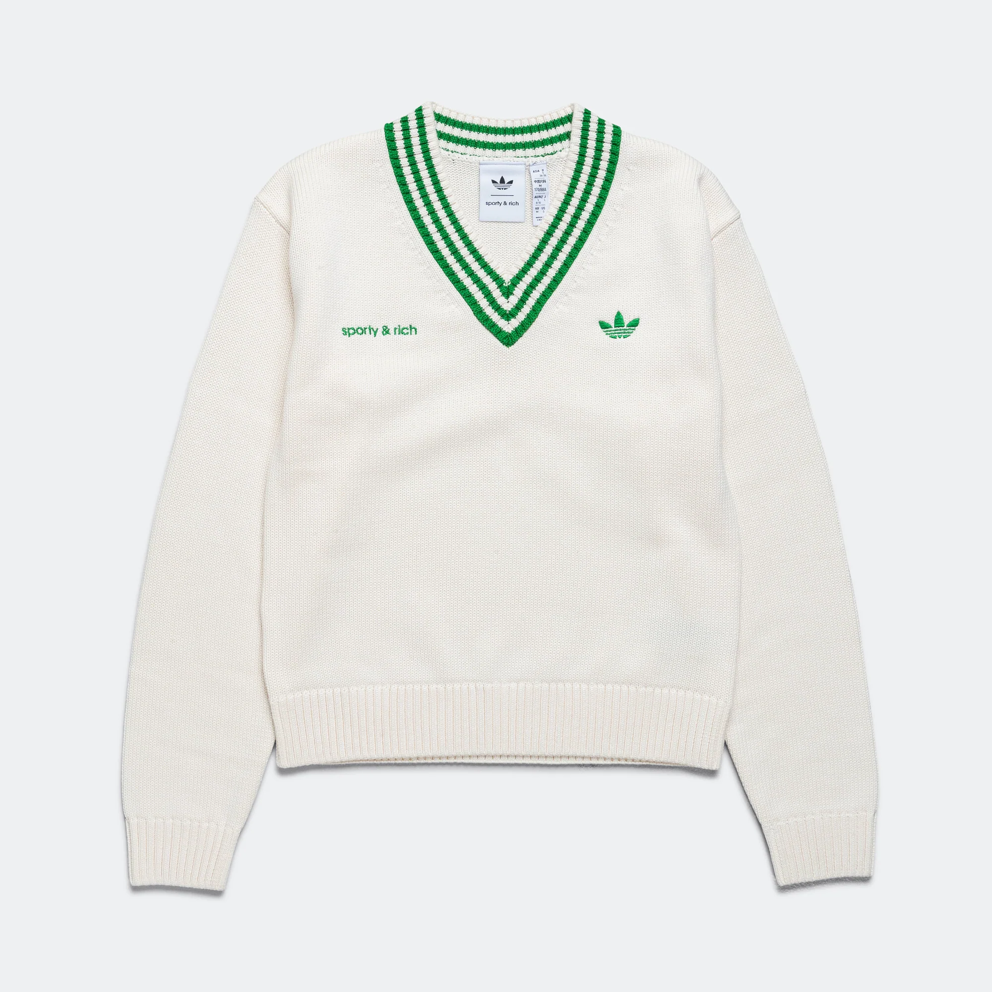 Womens Knit Sweater x Sporty & Rich - Off White/Night Navy