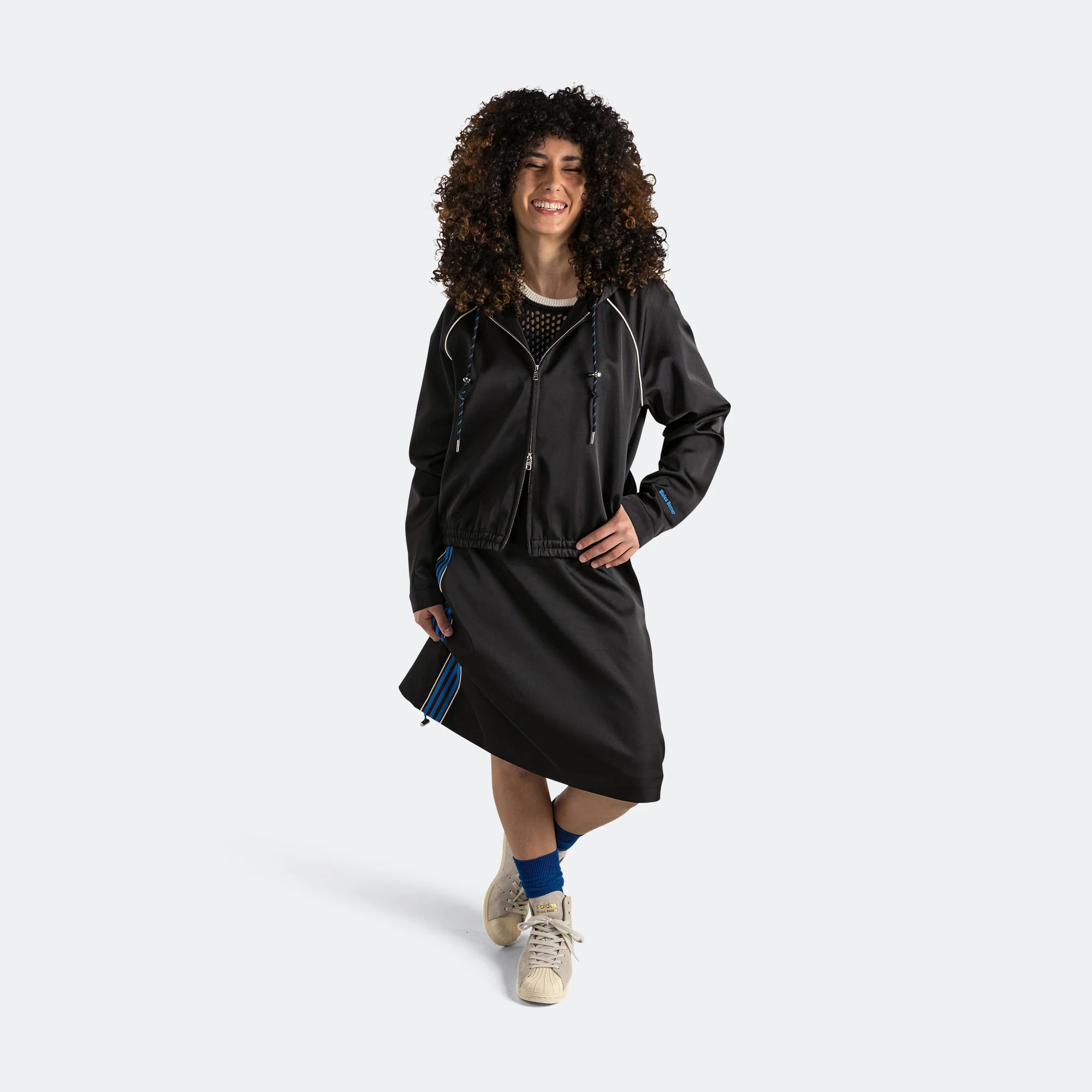 Womens Satin Skirt x Wales Bonner - Black - Image 6