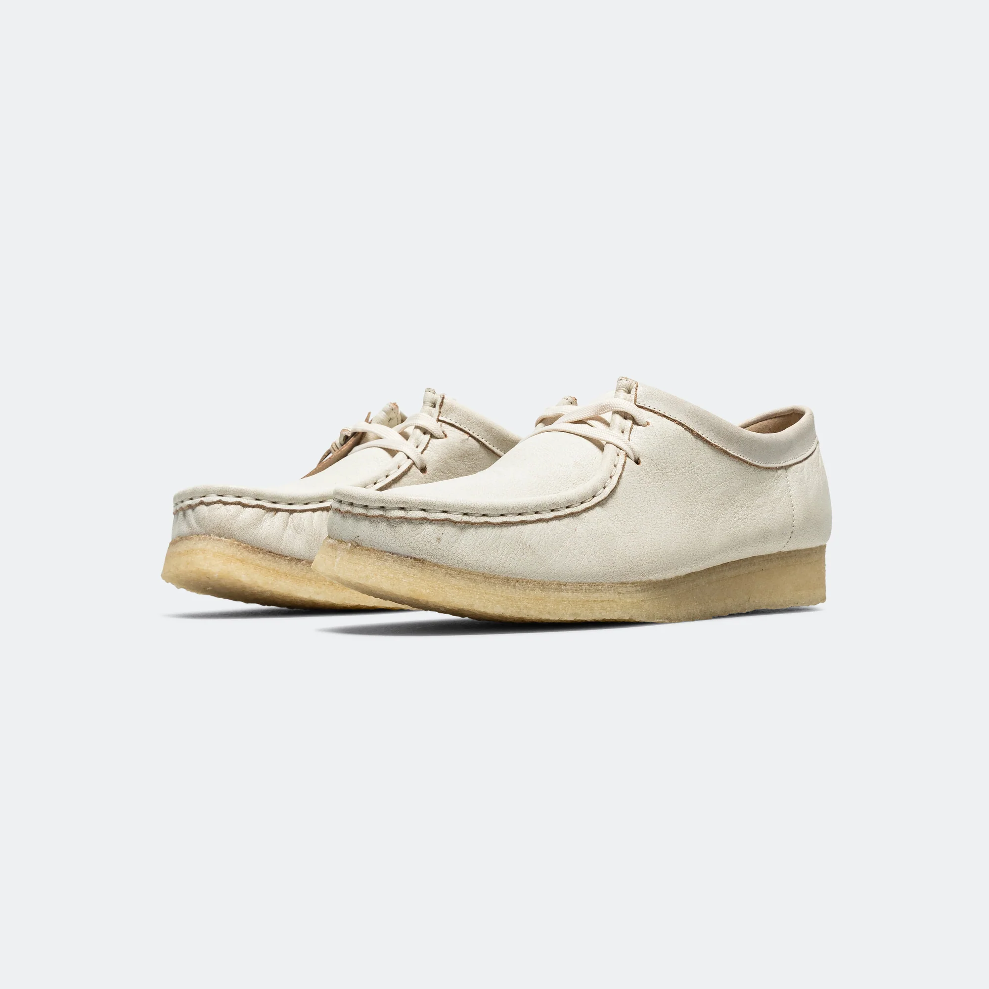 Womens Wallabee - White Leather - Image 2