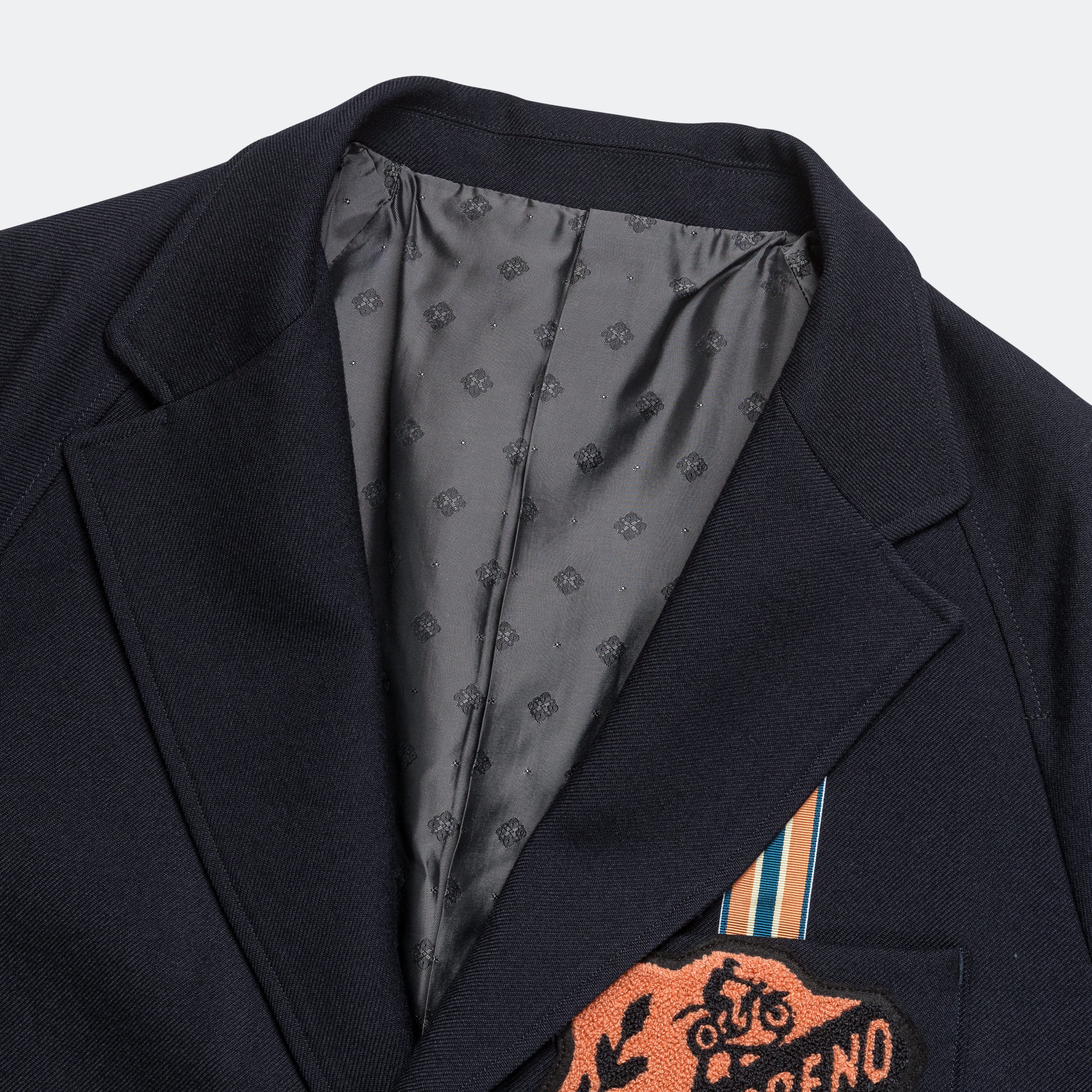Wool Serge TODOTERRENO Drizzler Suit JKT - Navy - Image 3