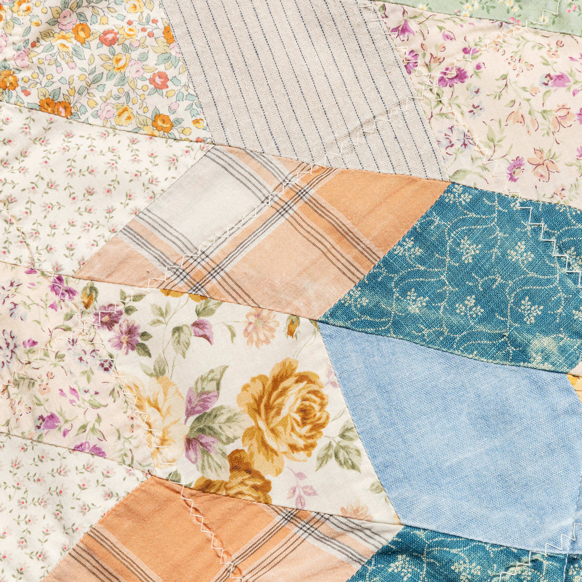 YABANE Quilt Patchwork Drizzler JKT - Ecru - Image 3