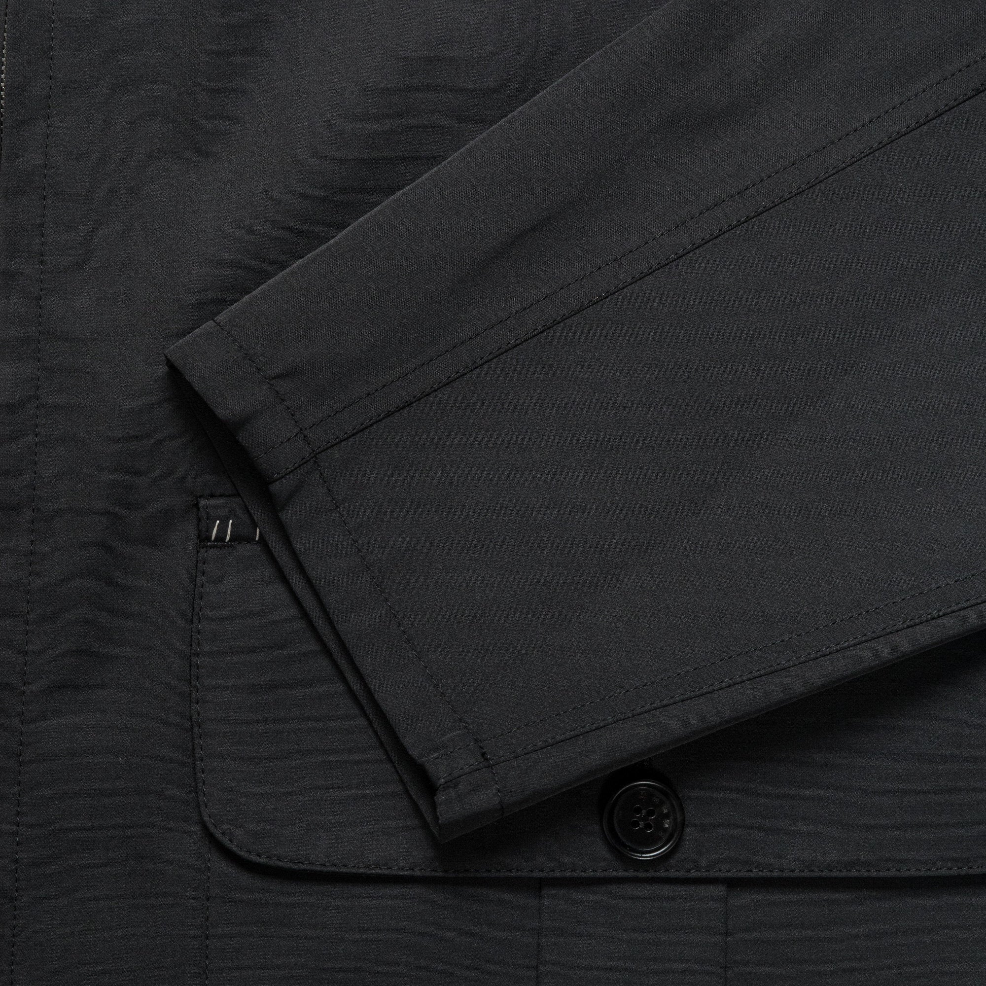 Zip Up Work Jacket - Black - Image 5